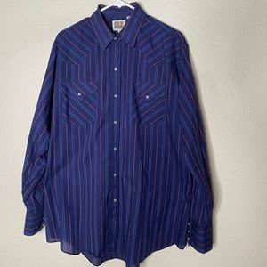 Ely Cattleman long sleeve western pearl snap shirt